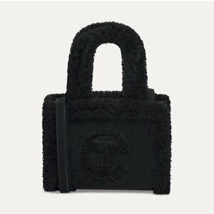 TELFAR X UGG Small Shopper Bag Suede Shearling Black